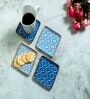 Blue Iron ikat (Set of 4) Coasters