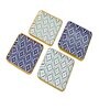 Blue Iron ikat (Set of 4) Coasters