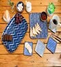 Blue Iron ikat (Set of 4) Coasters