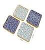 Blue Iron ikat (Set of 4) Coasters