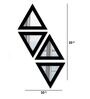 Set of 4 Triangular Shape Mirror in Black Colour