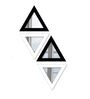 Set of 4 Triangular Shape Mirror in Multi Colour