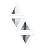 Set of 4 Triangular Shape Mirror in white Colour
