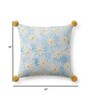 Set of 4 Whimsical Daisy Embroidered Throw Cushion Covers (18x18)