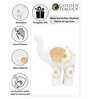 Set of 4 White and Gold-toned Elephant Showpieces