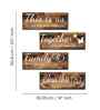 Set of 4 Wooden Wall Hanging-This Is Us Together Bless This Home Family