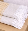 Set Of 4 Yellow Cotton Hand Towels
