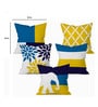 Multicolor Abstract Cotton 16 x 16 Inches Cushion Covers (Set of 5)