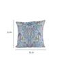 Blue Polyester Ethnic Motif 16x16 inches Cushion Cover (5Pc)