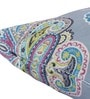 Blue Polyester Ethnic Motif 16x16 inches Cushion Cover (5Pc)
