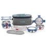 Set of 5 Airtight Stainless Steel Lunch Box Set with Flat Bag