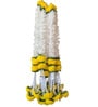 Set of 5 Artificial Marigold Jasmine with Green Leaves Garland Toran (61 cm)