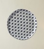 Set of 5 Blue & White Geometric Metallic Wall Plates
