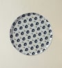 Set of 5 Blue & White Geometric Metallic Wall Plates