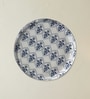 Set of 5 Blue & White Geometric Metallic Wall Plates
