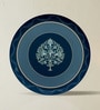Set of 5 Blue Pottery Inspired Metallic Wall Plates