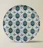 Set of 5 Blue Pottery Inspired Metallic Wall Plates