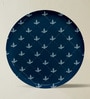 Set of 5 Blue Pottery Inspired Metallic Wall Plates