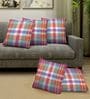 Multicolor Cotton Geometric 16X16 Inches Cushion Covers (Set Of 5)