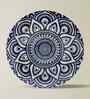 Set of 5 Classic Blue Porcelain Metallic Wall Plates