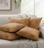 Set of 5 Embroidered Floral Lattice Throw Cushion Covers (18x18)