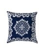 Blue Chenille Floral 16x16 inches Cushion Cover (5Pc)