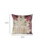 Beige Jute Floral 16x16 inches Cushion Cover (5Pc)