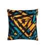 Blue and Yellow Velvet Floral 16x16 inches Cushion Cover (5Pc)