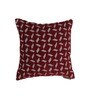 Maroon Velvet Geometric 16x16 inches Cushion Cover (5Pc)