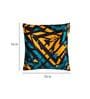 Blue and Yellow Velvet Floral 16x16 inches Cushion Cover (5Pc)