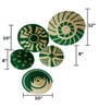 Set Of 5 Green Sabai Grass Nature'S Palette Wall Plate
