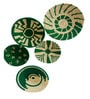 Set Of 5 Green Sabai Grass Nature'S Palette Wall Plate