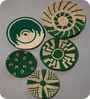 Set Of 5 Green Sabai Grass Nature'S Palette Wall Plate