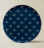 Set of 5 Indigo Medallion Metallic Wall Plates