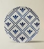 Set of 5 Indigo Mosaic Metallic Wall Plates