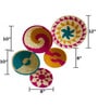 Set Of 5 Multicolor Sabai Grass Mehfil Harmony  Wall Plate