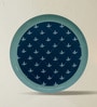 Set of 5 Navy & Sky Blue Metallic Wall Plates