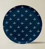 Set of 5 Navy & Sky Blue Metallic Wall Plates