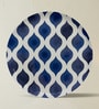 Set of 5 Royal Blue Geometric Metallic Wall Plates