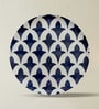 Set of 5 Royal Blue Geometric Metallic Wall Plates