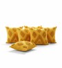 Set of 5 Sunny Yellow Tufted Throw Cushion Covers (18x18)