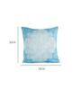 Turquoise Polyester Ethnic Motif 16x16 inches Cushion Cover (5Pc)