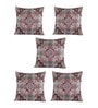 Multicolour Polyester Ethnic Motif 16x16 inches Cushion Cover (5Pc)