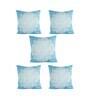 Turquoise Polyester Ethnic Motif 16x16 inches Cushion Cover (5Pc)