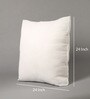White Polyester Filled 24X24 Inches Cushion Inserts (Set Of 5)