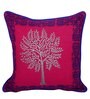 Pink Floral Cotton 12 x 12 Inches Cushion Covers (Set of 5)