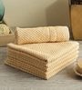 Beige Patterned 350 GSM Cotton Face Towels (Set of 6)