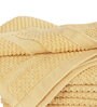 Beige Patterned 350 GSM Cotton Face Towels (Set of 6)