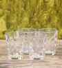 Set of 6 Bubble 300 ml Glass Water & Juice Glasses (Clear)