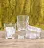 Set of 6 Bubble 300 ml Glass Water & Juice Glasses (Clear)